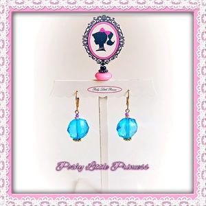 Turquoise Gem Dangle Earrings